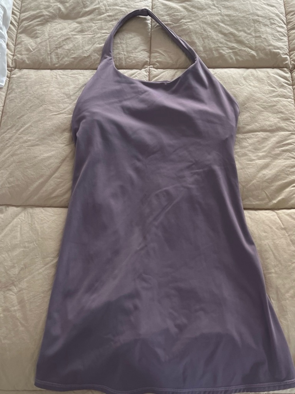Sleeveless Halter Purple Athletic Dress